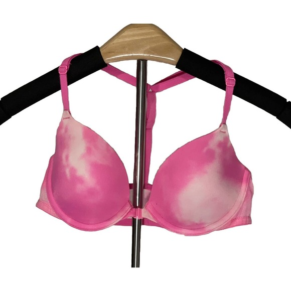 32A PINK by Victoria’s Secret Wear Everywhere Demi Front Closure Racer Back Bra - Picture 1 of 9